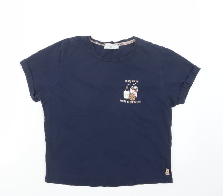 New Look Girls Blue Geometric Top Pyjama Top Size M