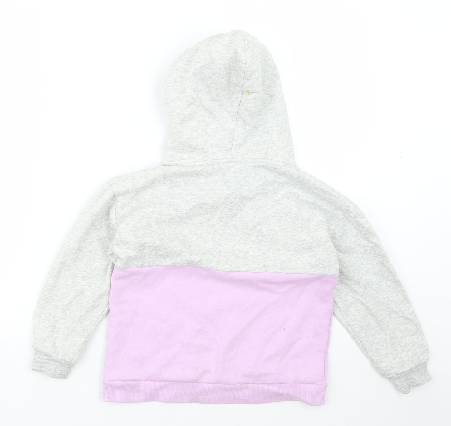 H&M Girls Grey   Pullover Hoodie Size 7-8 Years  - Unicorn