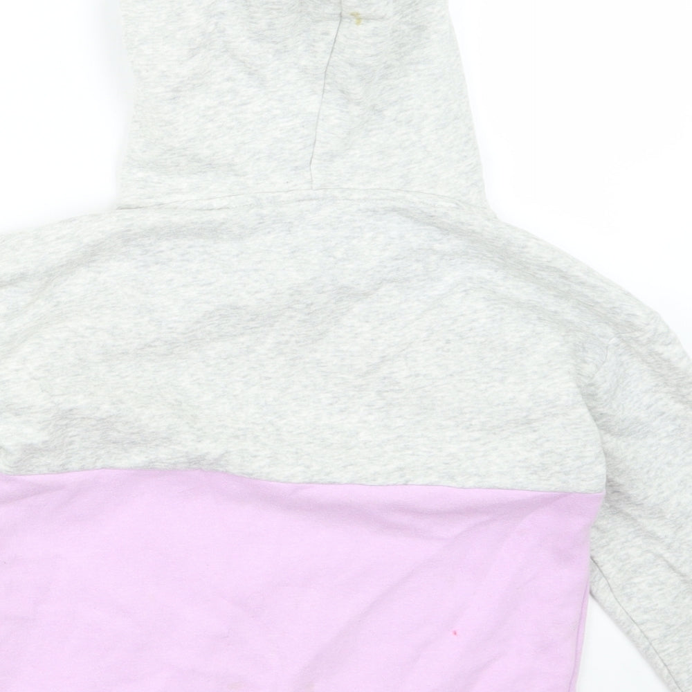 H&M Girls Grey   Pullover Hoodie Size 7-8 Years  - Unicorn