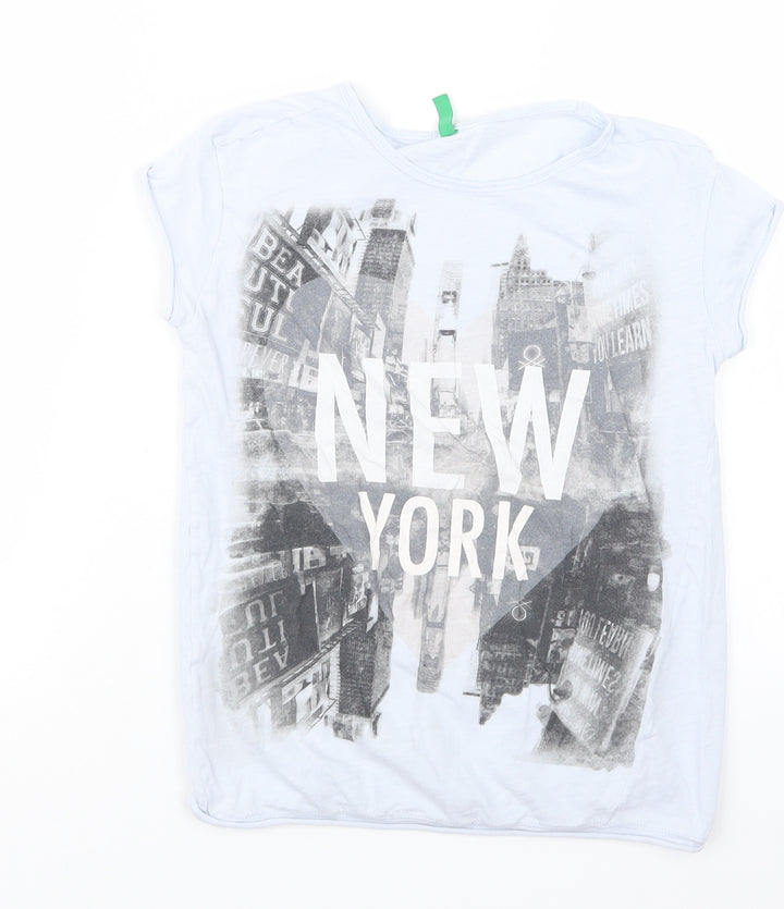 United Colors of Benetton Boys Blue   Basic T-Shirt Size 8-9 Years