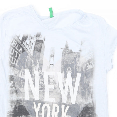United Colors of Benetton Boys Blue   Basic T-Shirt Size 8-9 Years