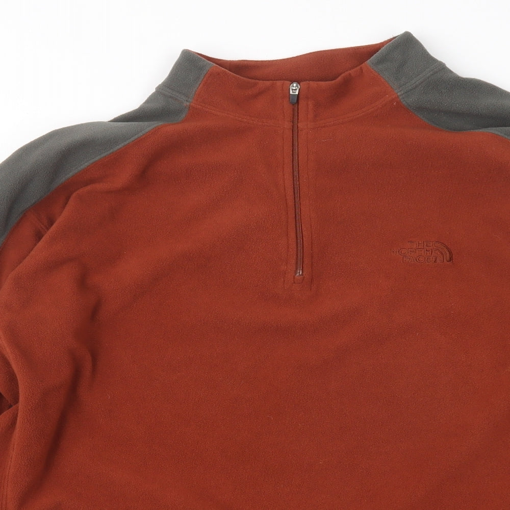 The North Face Mens Orange   Pullover Sweatshirt Size L