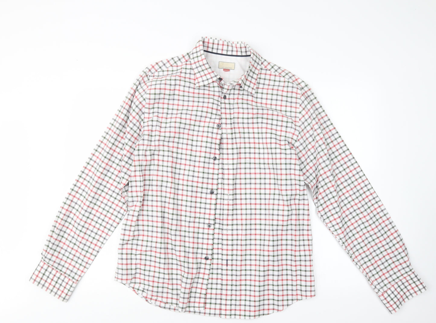 John Lewis Mens Red Check   Button-Up Size M