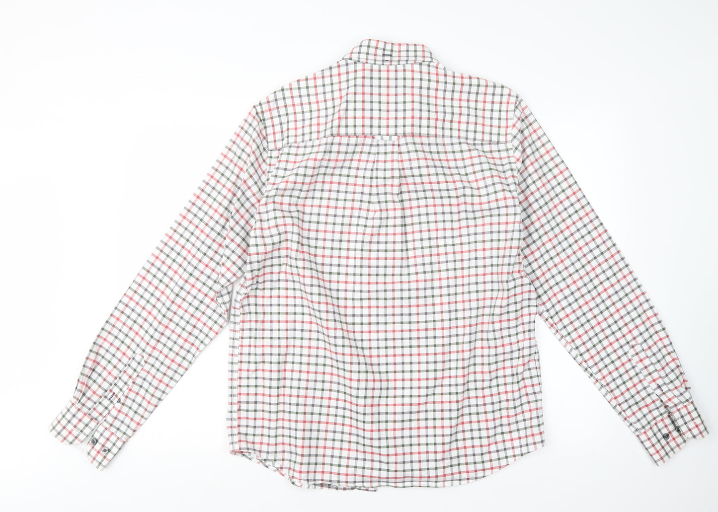 John Lewis Mens Red Check   Button-Up Size M