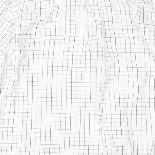 Blue Harbour Mens White Check   Button-Up Size L