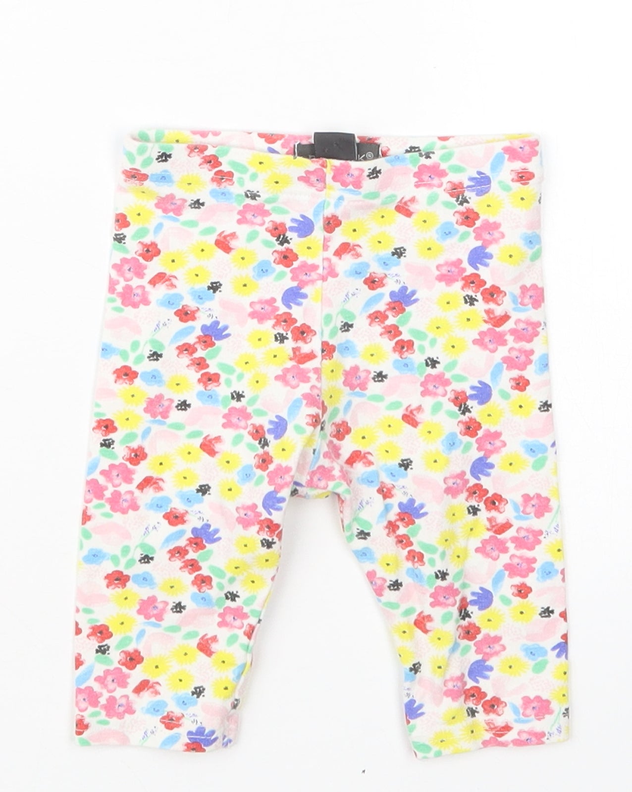 Primark Girls Pink Floral  Capri Trousers Size 9-12 Months