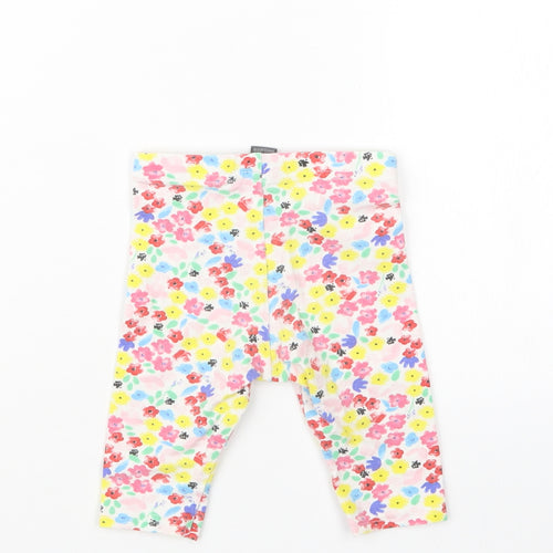 Primark Girls Pink Floral  Capri Trousers Size 9-12 Months