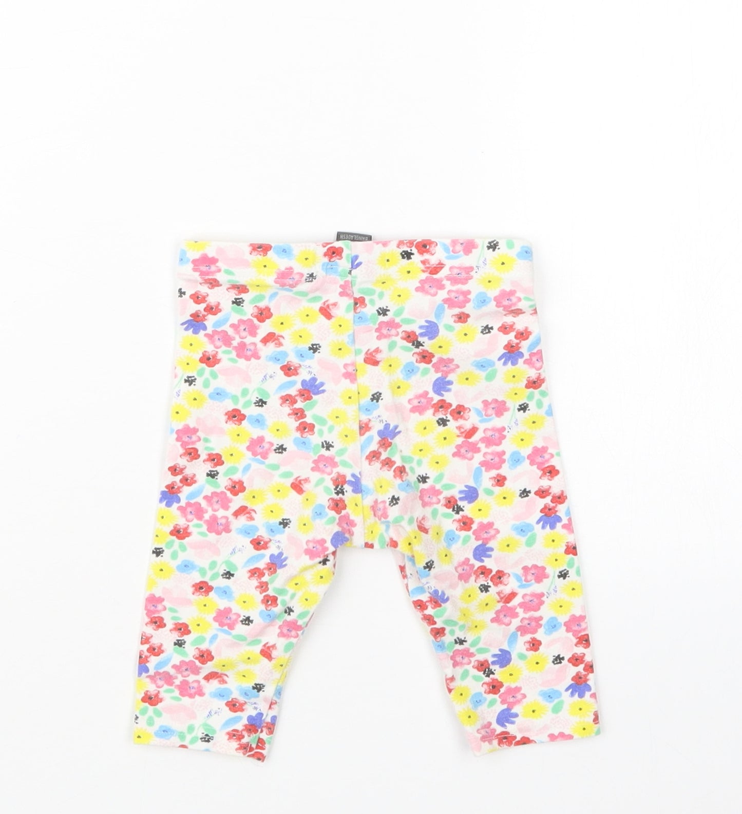Primark Girls Pink Floral  Capri Trousers Size 9-12 Months