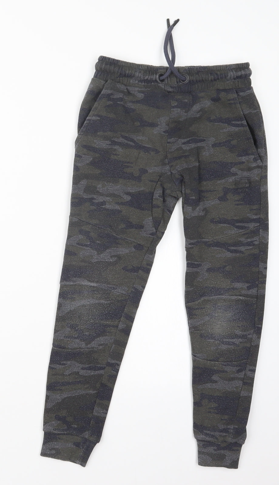 George Boys Green Camouflage  Jogger Trousers Size 7-8 Years