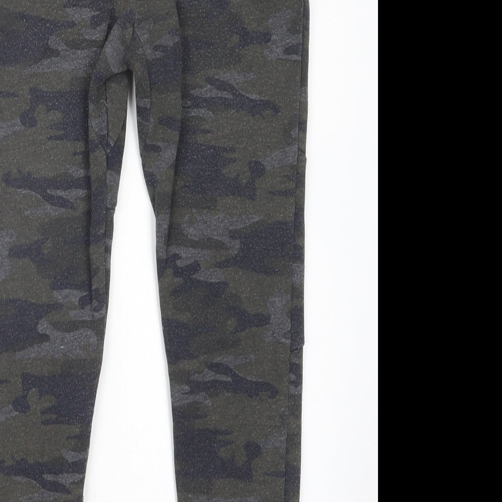 George Boys Green Camouflage  Jogger Trousers Size 7-8 Years
