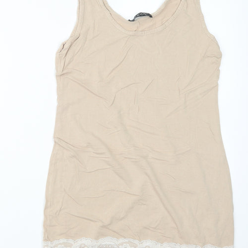 ZUPPE Womens Beige   Basic T-Shirt Size 10