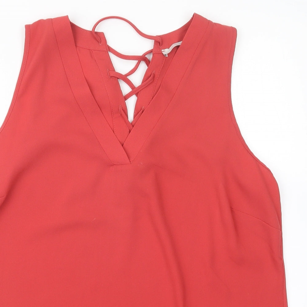 George Womens Red   Basic Blouse Size 14