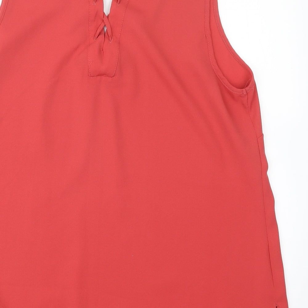 George Womens Red   Basic Blouse Size 14