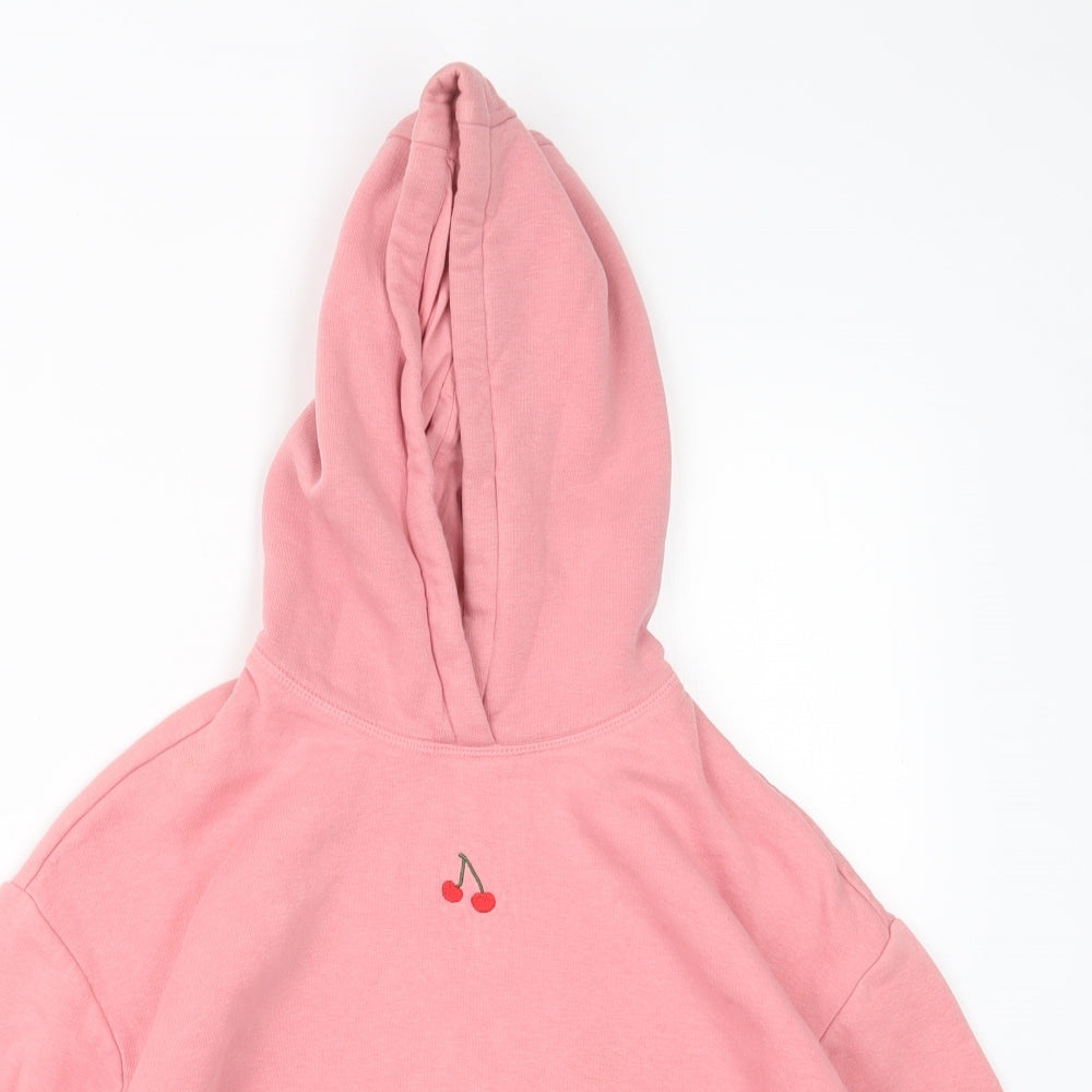 Marks and Spencer Girls Pink   Pullover Hoodie Size 7-8 Years