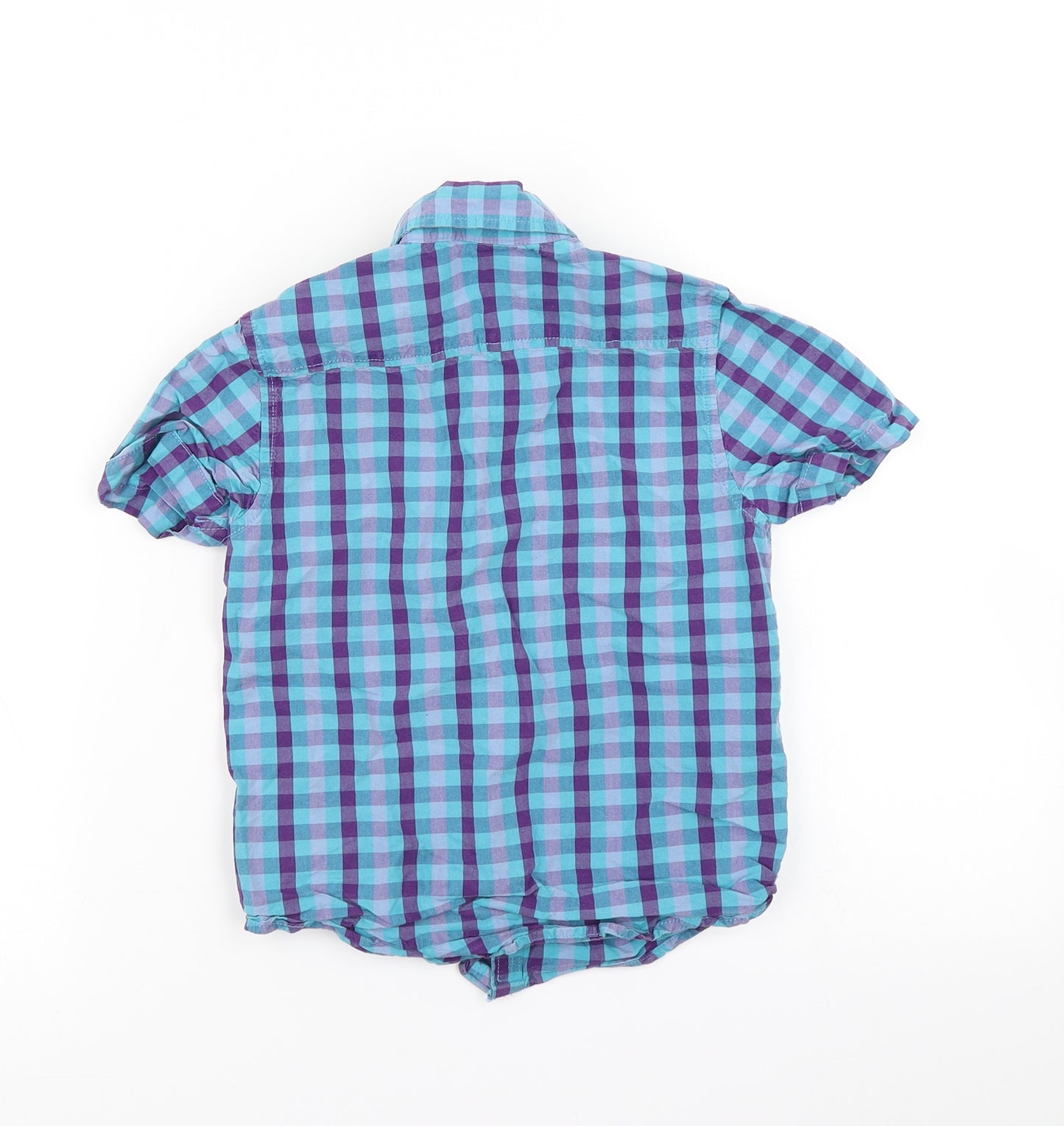 NEXT Boys Blue Check  Basic Button-Up Size 6 Years
