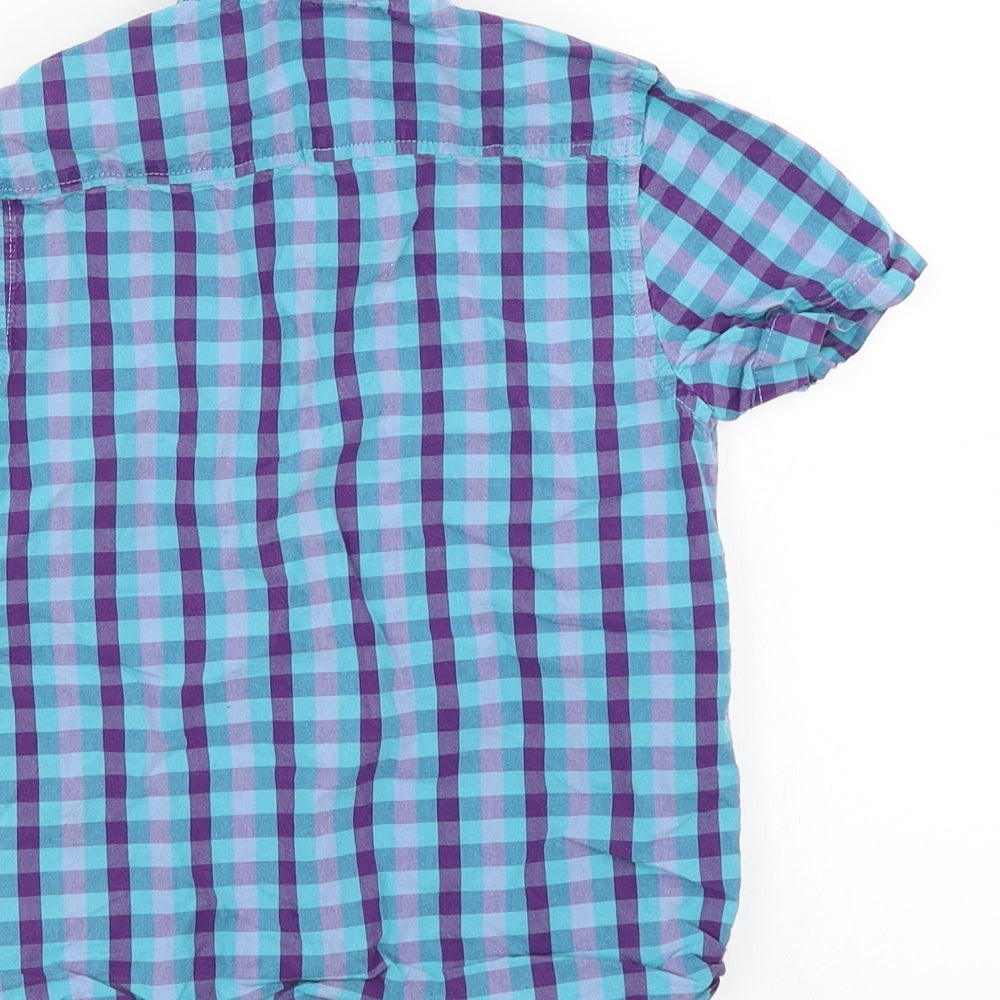 NEXT Boys Blue Check  Basic Button-Up Size 6 Years