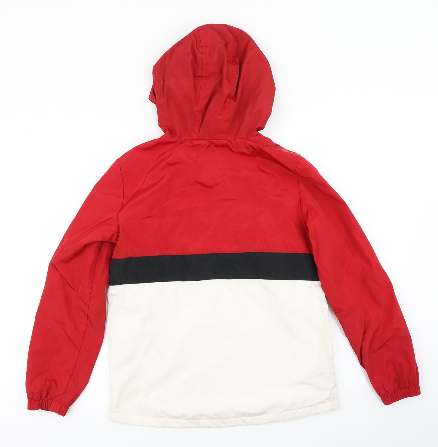 George Boys Red Colourblock  Rain Coat Poncho Size 11-12 Years