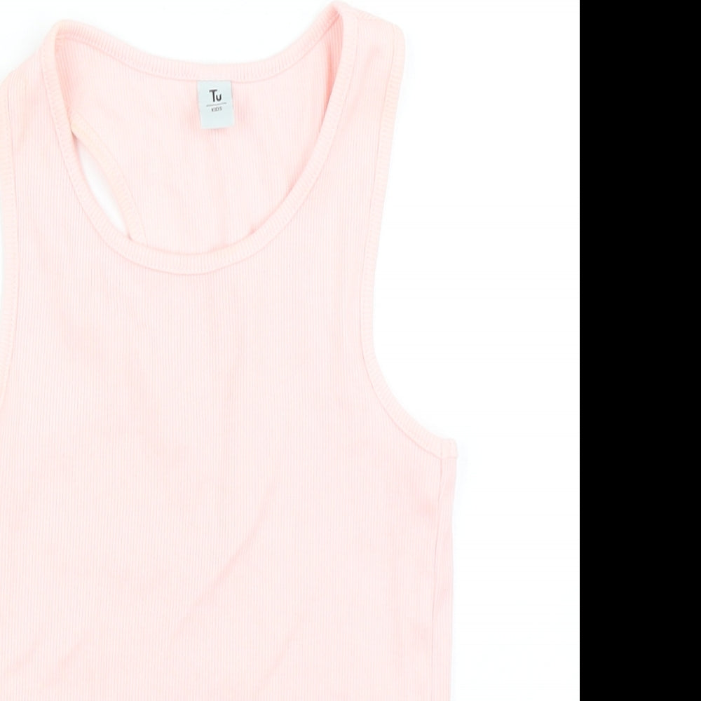 TU Girls Pink   Basic Tank Size 10 Years