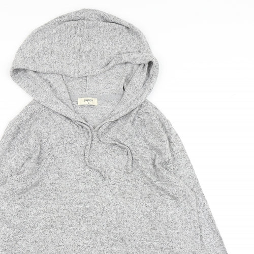 Papaya Womens Grey   Pullover Hoodie Size M