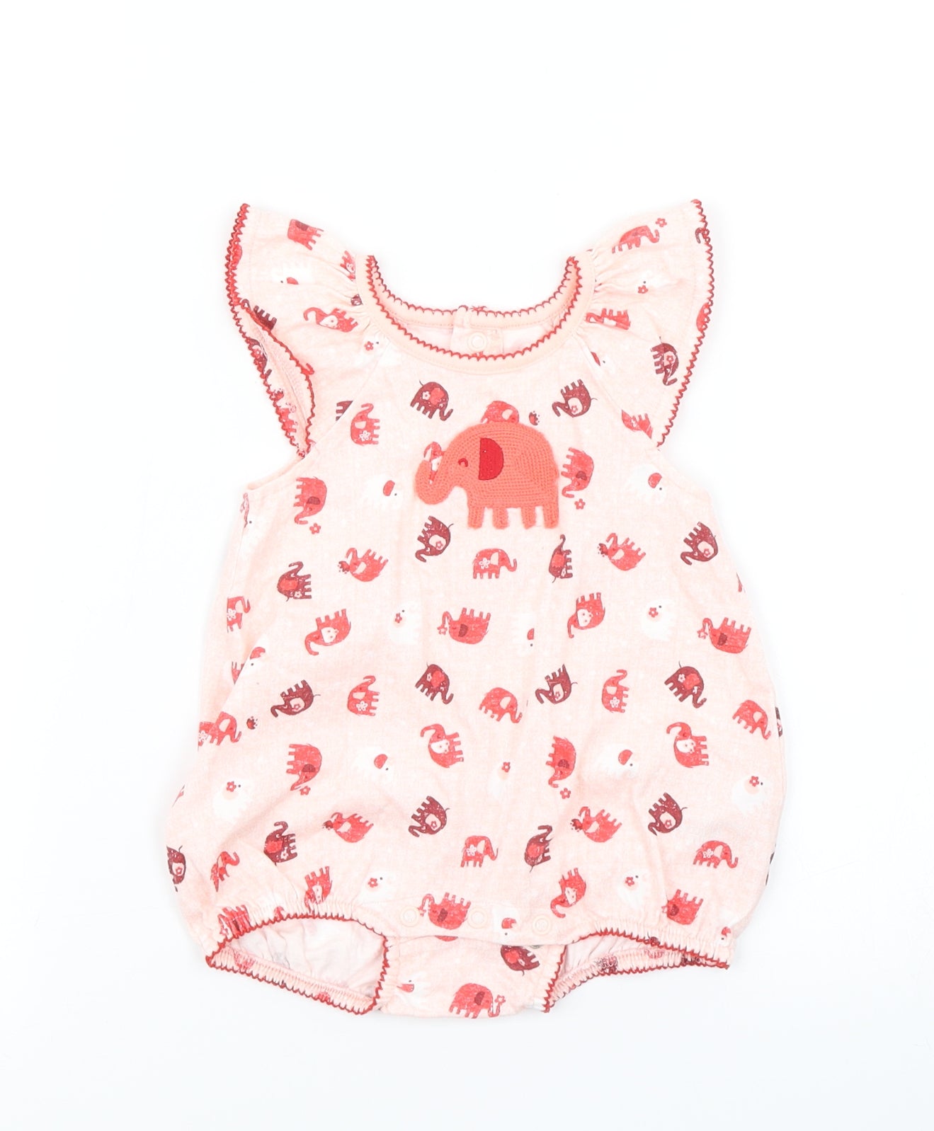 Nutmeg Girls Red Polka Dot  Romper One-Piece Size 0-3 Months  - elephant print