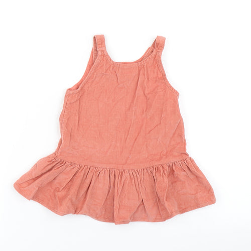 NEXT Girls Brown   Pinafore/Dungaree Dress  Size 6-9 Months