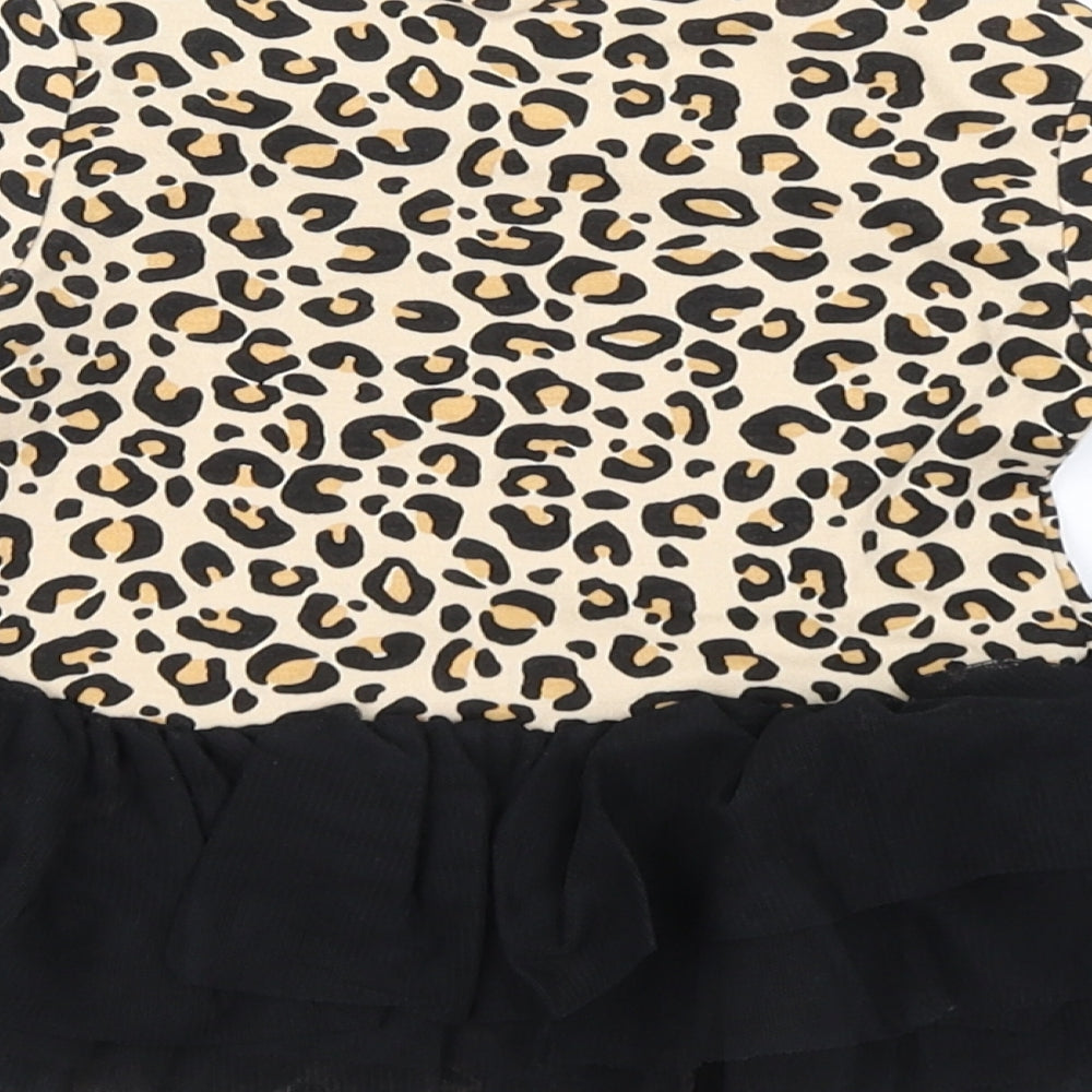 TU Girls Brown Animal Print  Babygrow One-Piece Size 6-9 Months  - Tutu