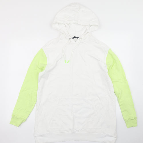 M&S Womens White Colourblock  Pullover Hoodie Size 12