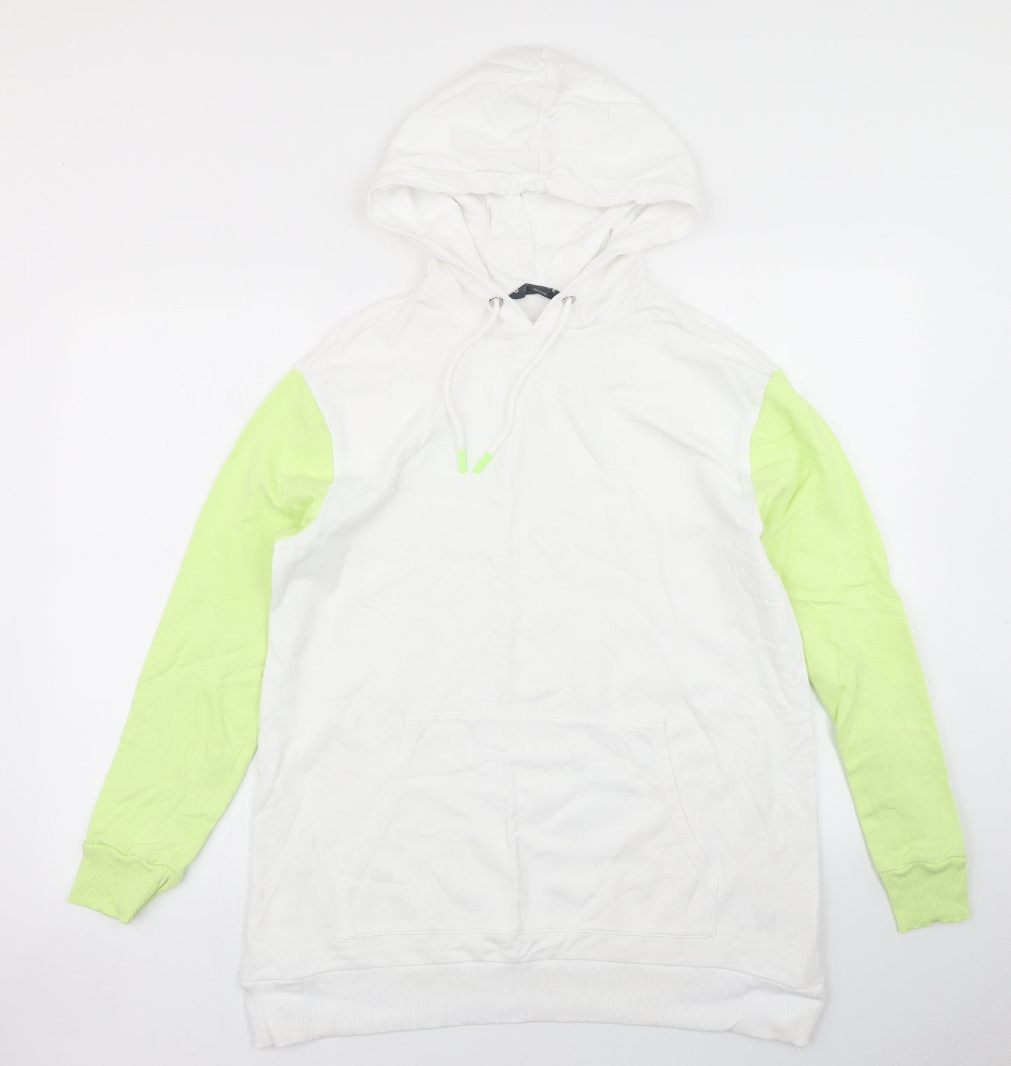 M&S Womens White Colourblock  Pullover Hoodie Size 12