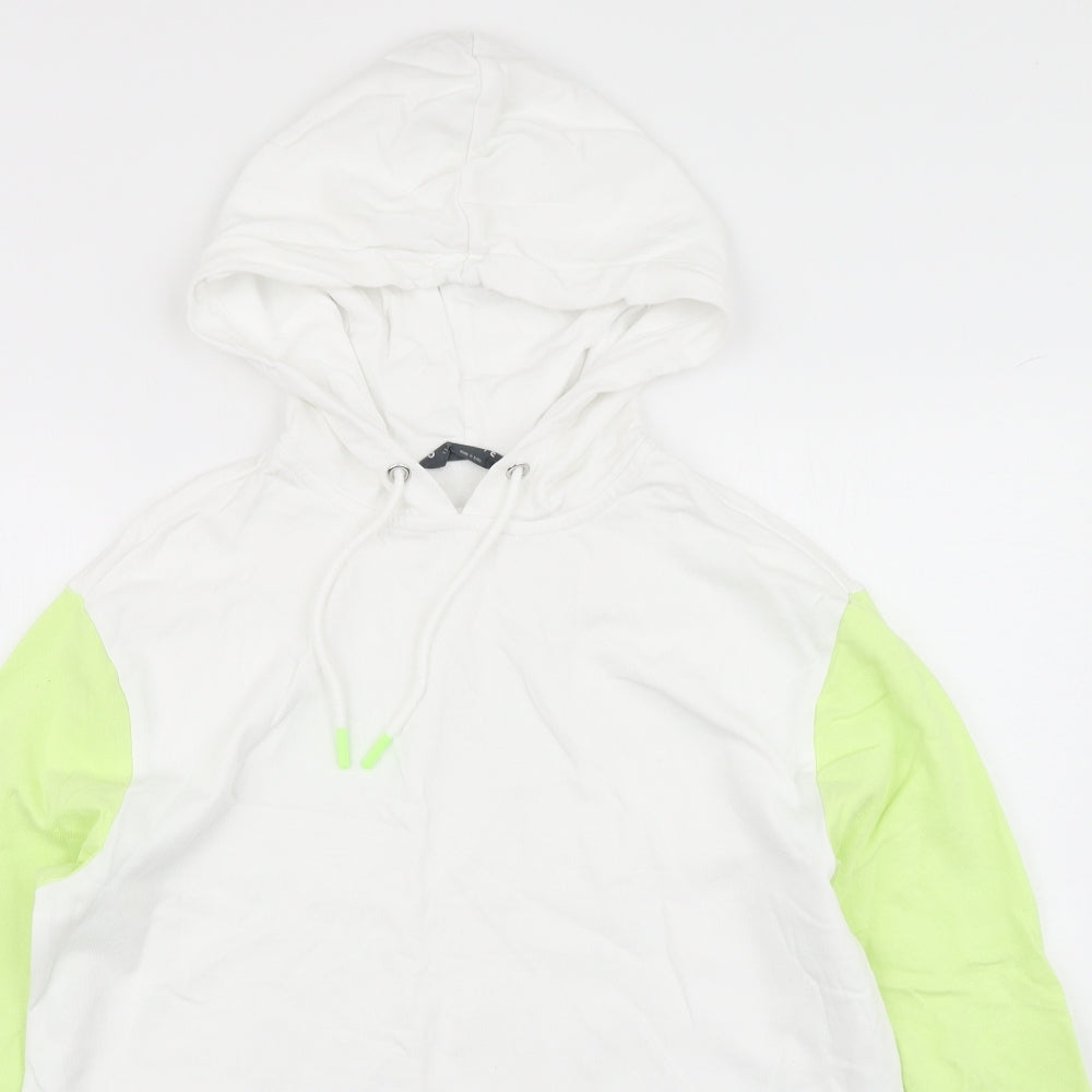 M&S Womens White Colourblock  Pullover Hoodie Size 12