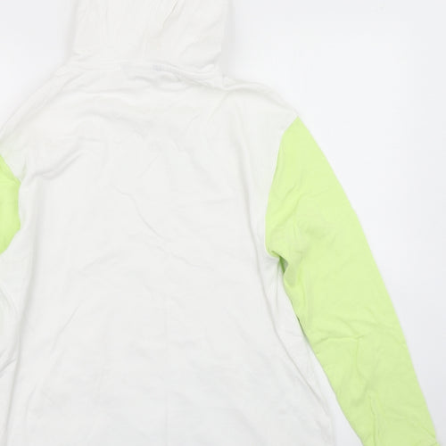 M&S Womens White Colourblock  Pullover Hoodie Size 12
