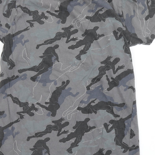 Pep & Co Boys Grey Camouflage  Basic T-Shirt Size S  - Fortnite