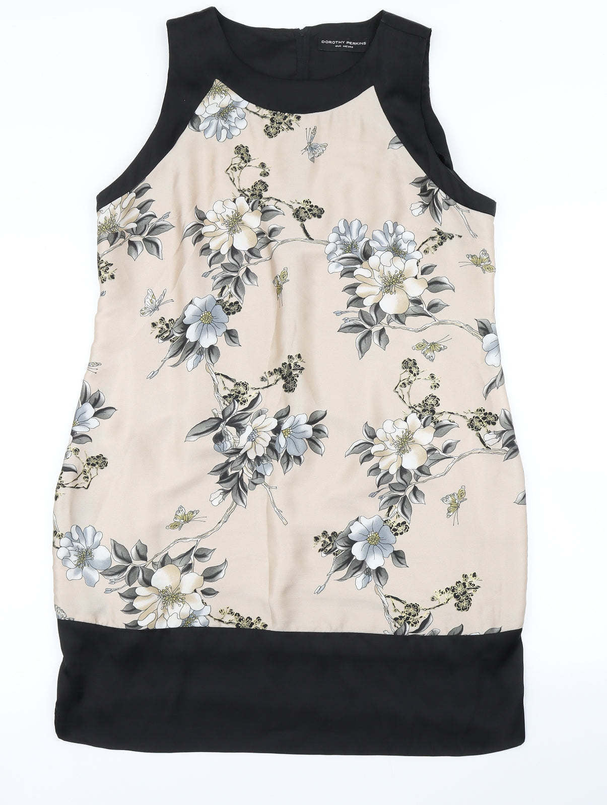 Dorothy Perkins Womens Beige Floral  A-Line  Size 16