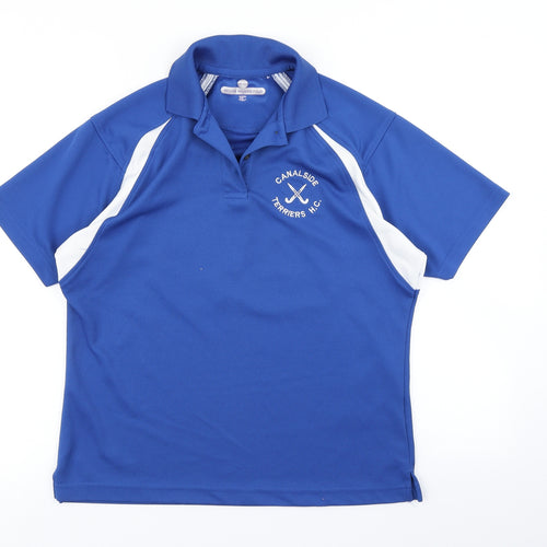 Deluxe Wicking Polo Womens Blue   Basic Polo Size XL
