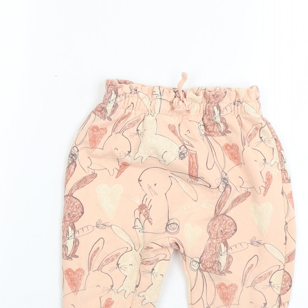 George Girls Pink Geometric  Jogger Trousers Size 2-3 Years