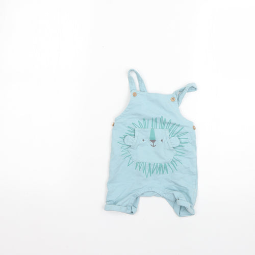 Matalan Baby Blue Geometric  Dungaree One-Piece Size 3-6 Months