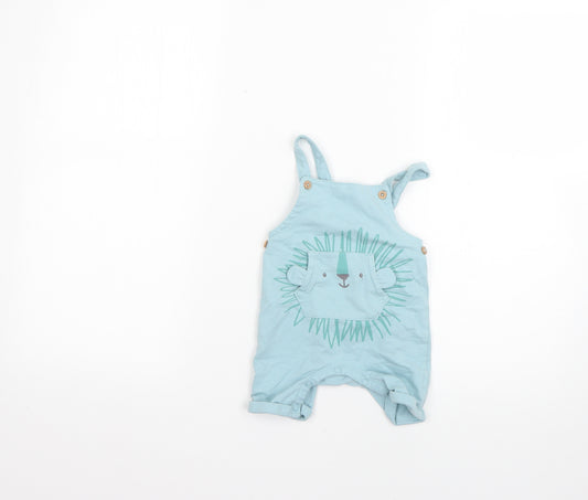 Matalan Baby Blue Geometric  Dungaree One-Piece Size 3-6 Months