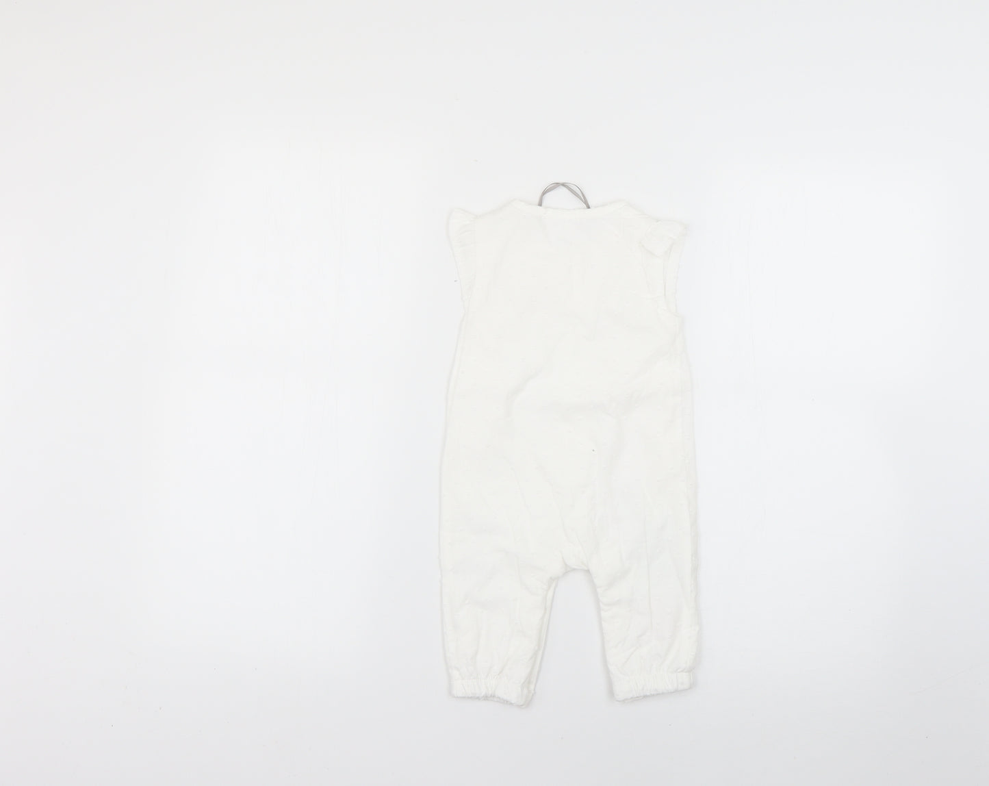 TU Baby White Geometric  Dungaree Outfit/Set Size 3-6 Months