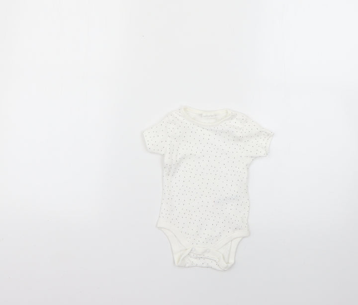 NEXT Baby White Polka Dot Babygrow One-Piece Size 0-3 Months