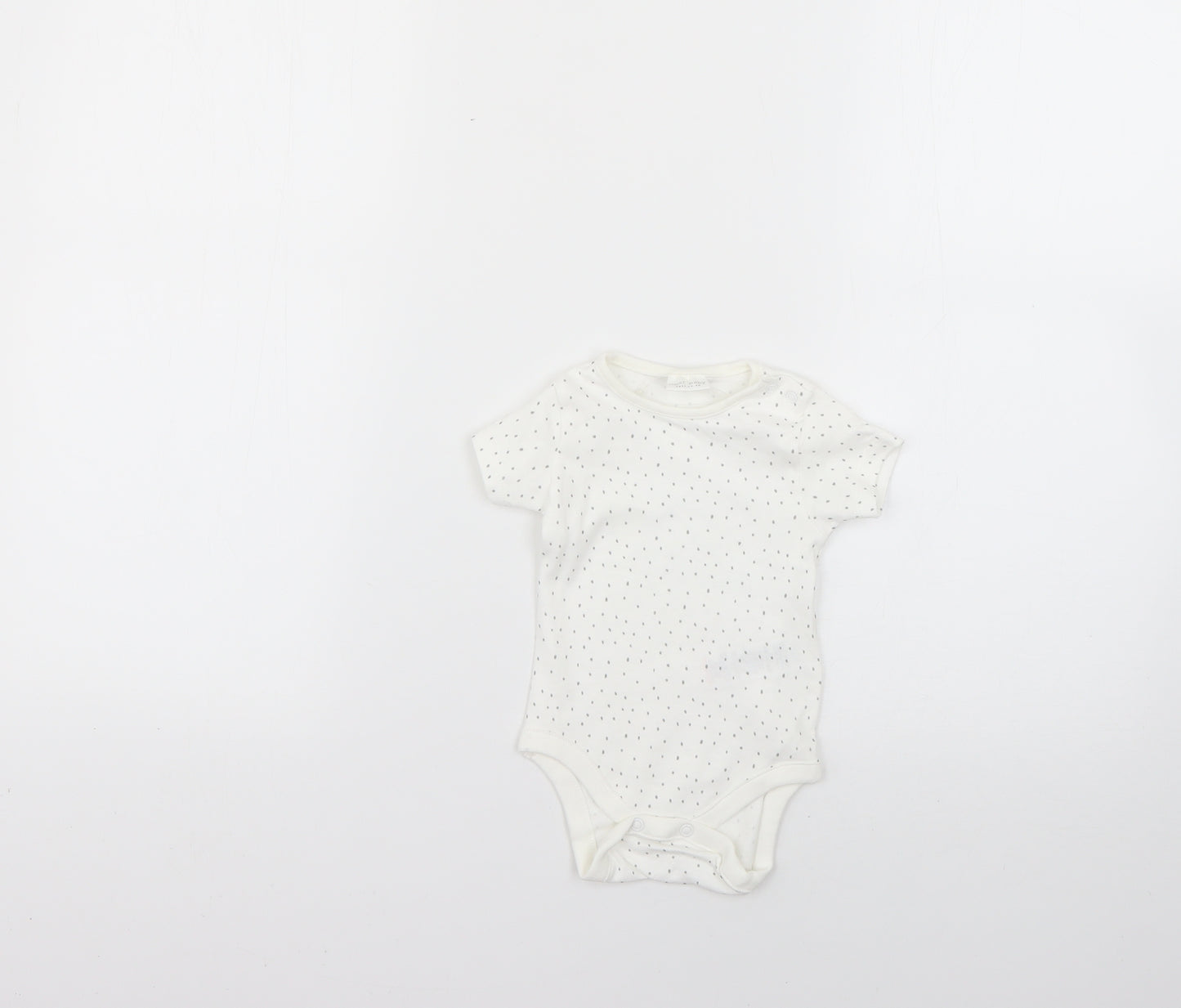 NEXT Baby White Polka Dot  Babygrow One-Piece Size 0-3 Months