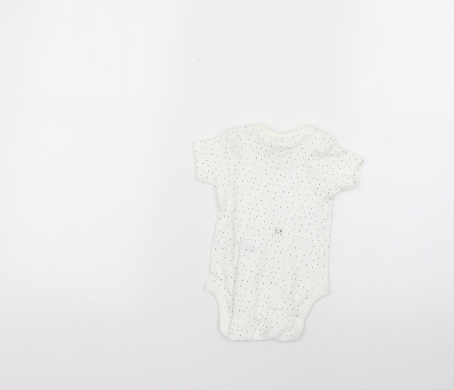 NEXT Baby White Polka Dot  Babygrow One-Piece Size 0-3 Months