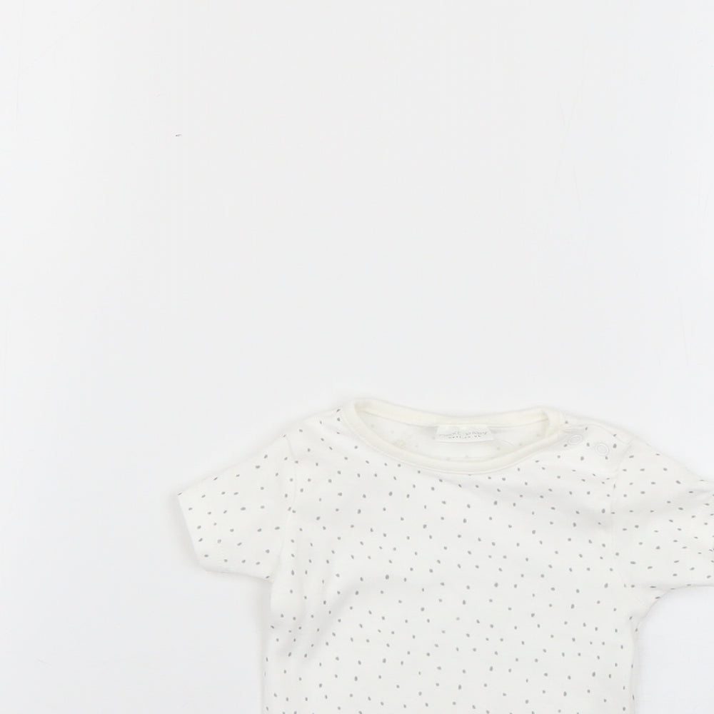 NEXT Baby White Polka Dot  Babygrow One-Piece Size 0-3 Months