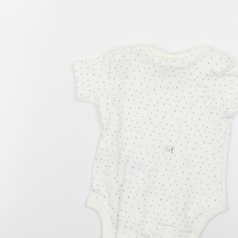 NEXT Baby White Polka Dot  Babygrow One-Piece Size 0-3 Months