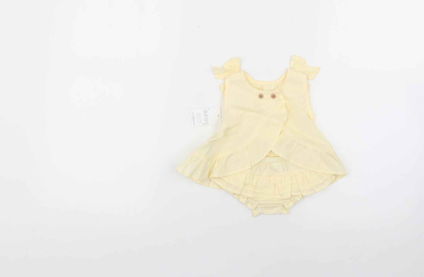 Matalan Baby Yellow   T-Shirt Dress  Size 0-3 Months