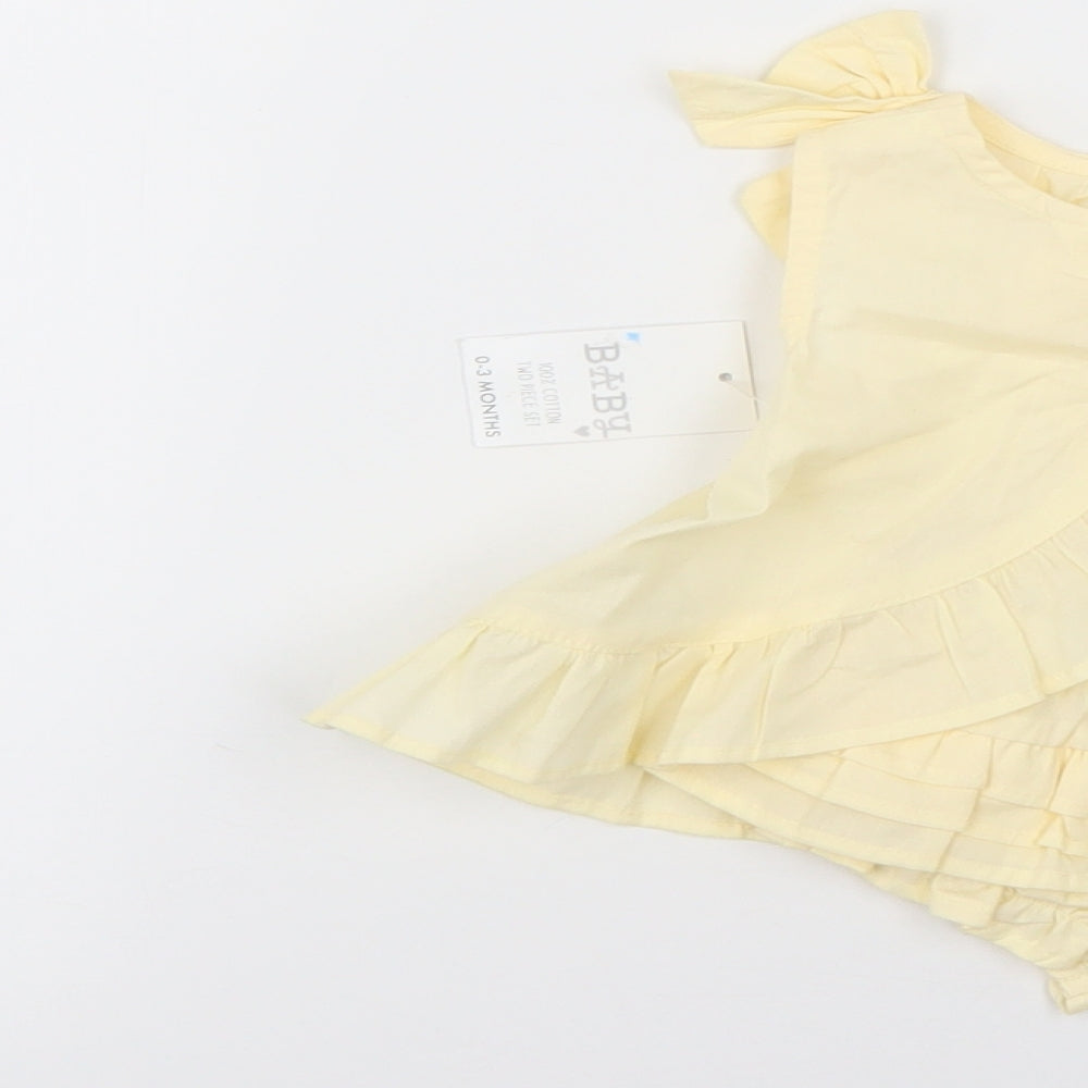 Matalan Baby Yellow   T-Shirt Dress  Size 0-3 Months