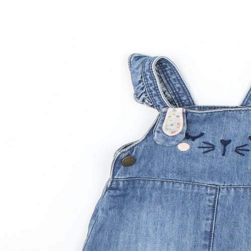 F&F Baby Blue   Pinafore/Dungaree Dress  Size 0-3 Months