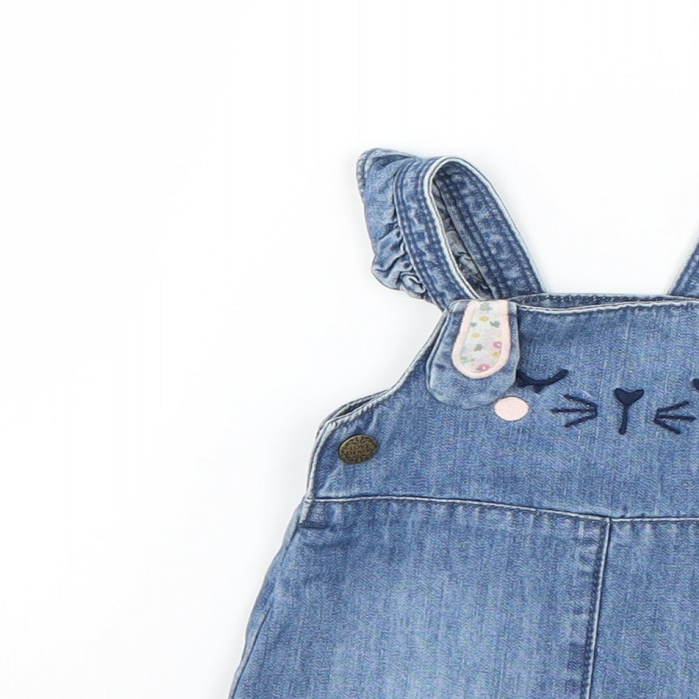 F&F Baby Blue   Pinafore/Dungaree Dress  Size 0-3 Months