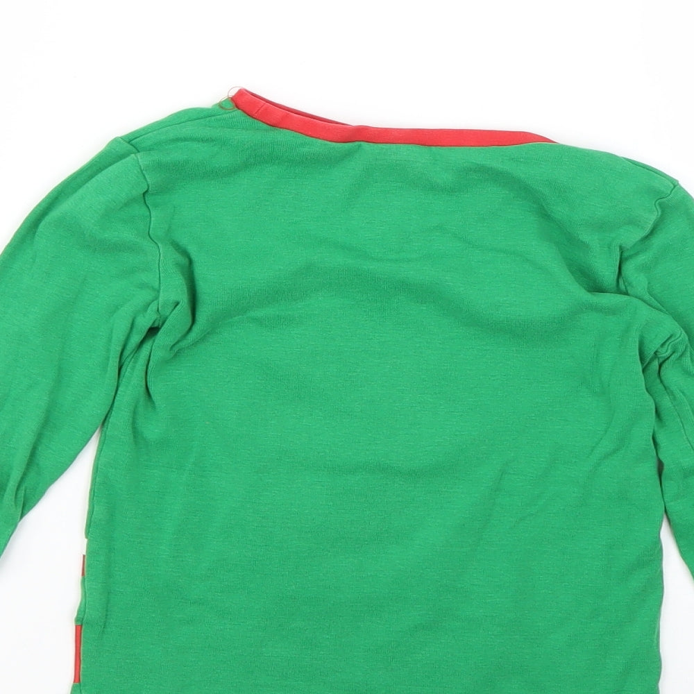 H&M Boys Green Geometric  Basic T-Shirt Size 7-8 Years  - Christmas