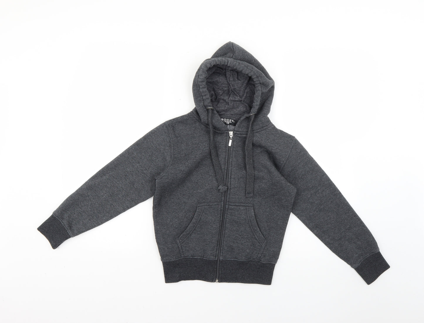 boogy london Boys Grey   Full Zip Hoodie Size 7-8 Years