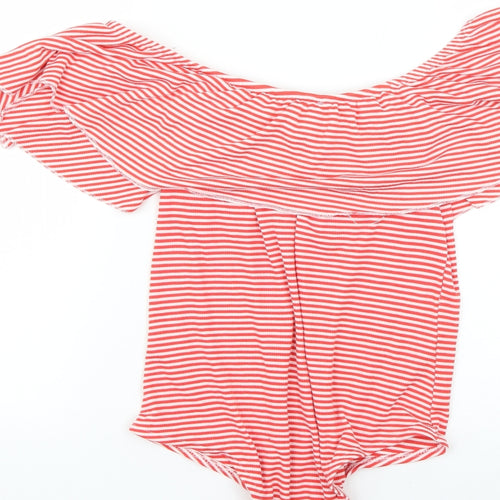 Atmosphere Womens Red Striped  Basic Blouse Size 16