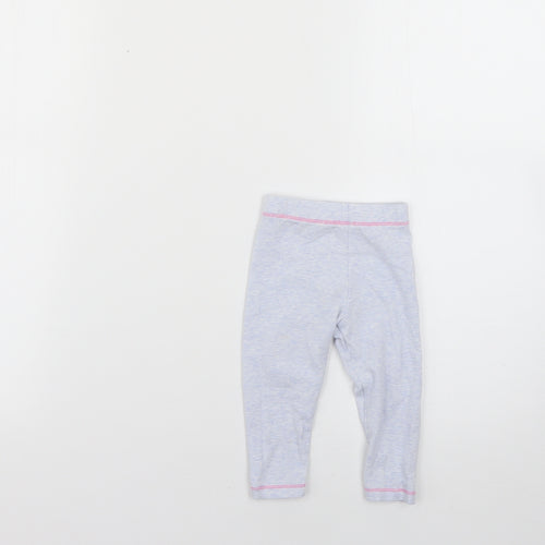 F&F Baby Blue Striped  Cropped Leggings Size 6-9 Months